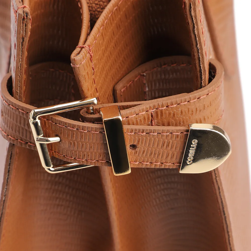 Bolsa Tote Couro Lezard Marrom - imagem 7