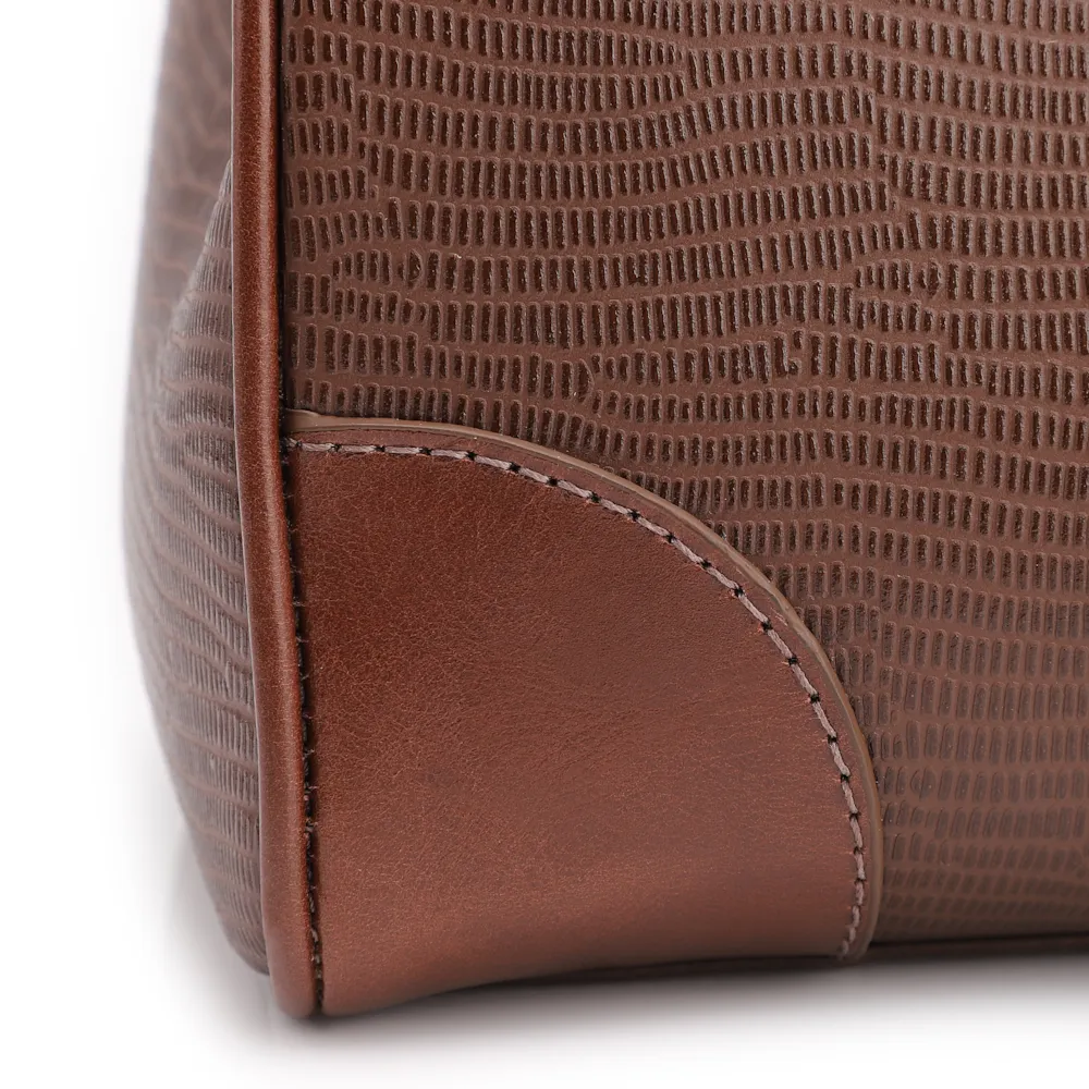 Bolsa Tote Couro Lezard Marrom/Couro Marrom - imagem 6