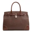 Bolsa Tote Couro Lezard Marrom/Couro Marrom - imagem 1
