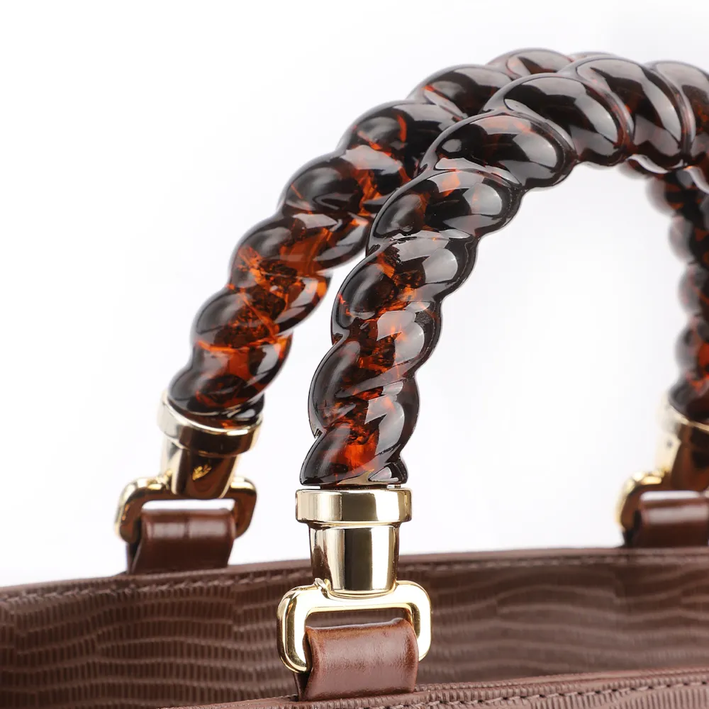 Bolsa Tote Couro Lezard Marrom/Couro Marrom - imagem 8