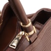 Bolsa Tote Couro Lezard Marrom /Couro Marrom Bolso Lateral - imagem 5