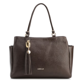 COURO LEZARD Marrom escuro /COURO  Marrom escuro Bolso Lateral