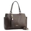 Bolsa Tote Couro Lezard Marrom Escuro /Couro  Marrom Escuro Bolso Lateral - imagem 2