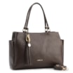 Bolsa Tote Couro Lezard Marrom Escuro /Couro  Marrom Escuro Bolso Lateral - imagem 2