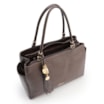 Bolsa Tote Couro Lezard Marrom Escuro /Couro  Marrom Escuro Bolso Lateral - imagem 4