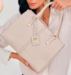 Bolsa Tote Couro Lezard Off White - imagem 2