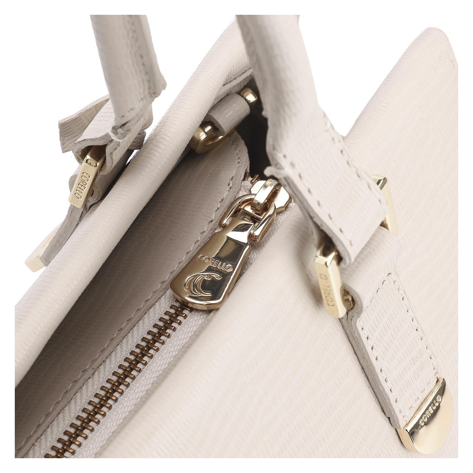 Bolsa Tote Couro Lezard Off White