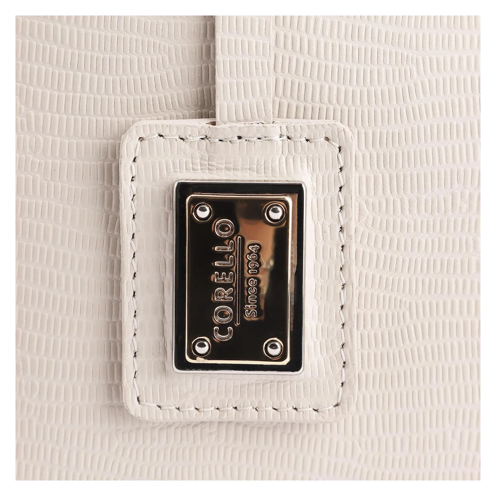 Bolsa Tote Couro Lezard Off White