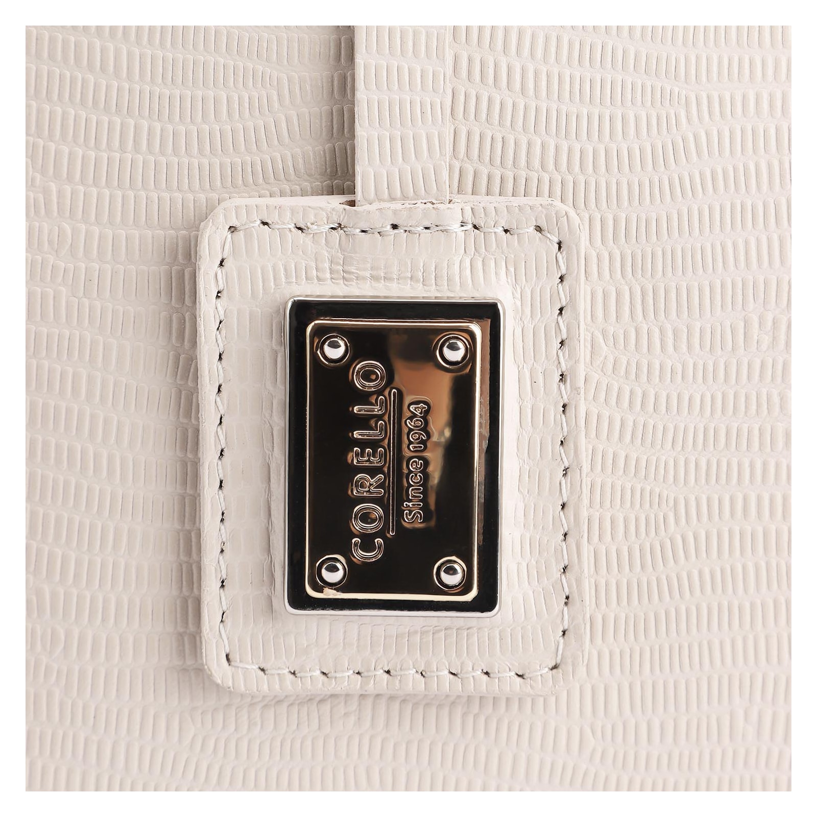 Bolsa Tote Couro Lezard Off White