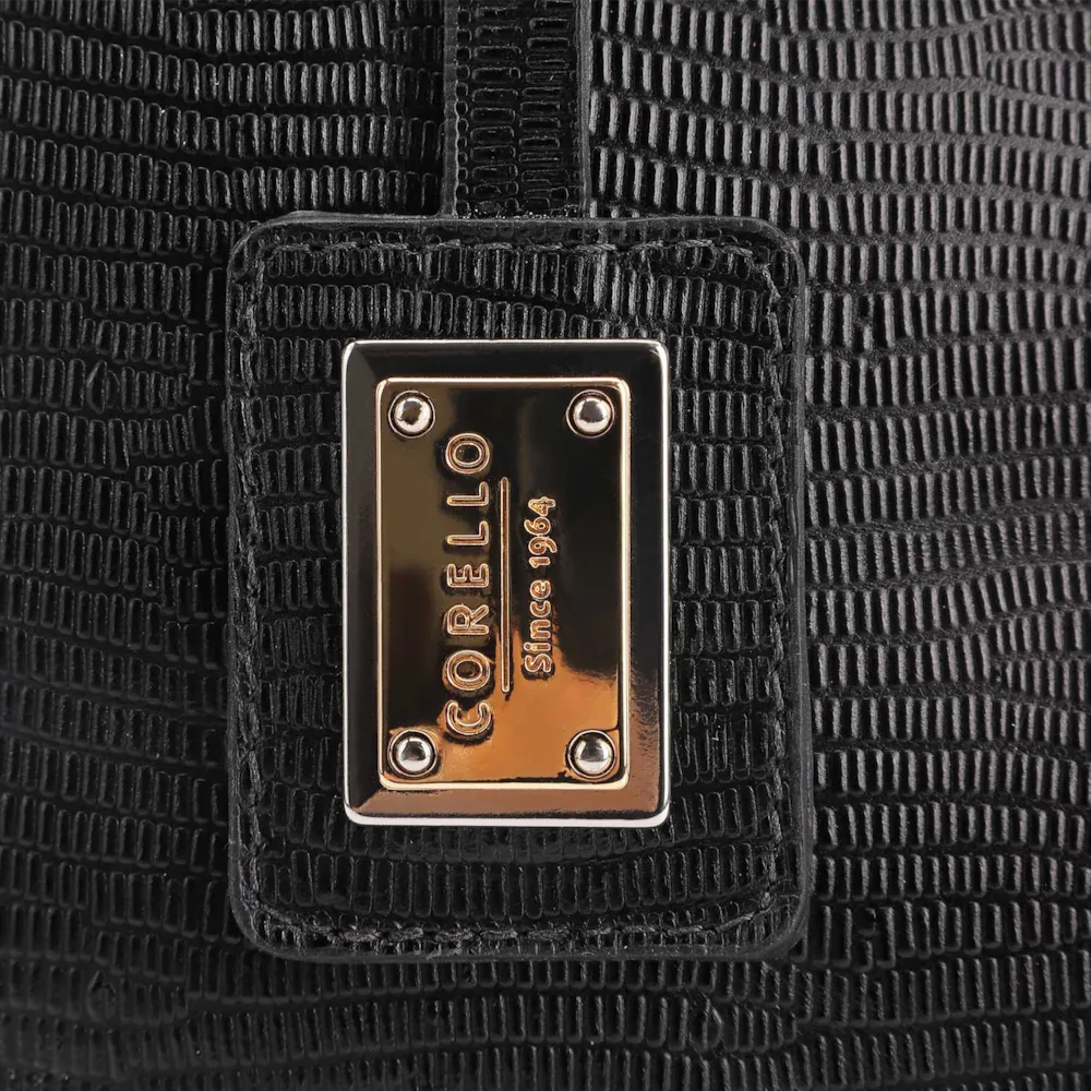 Bolsa Tote Couro Lezard Preto - imagem 6