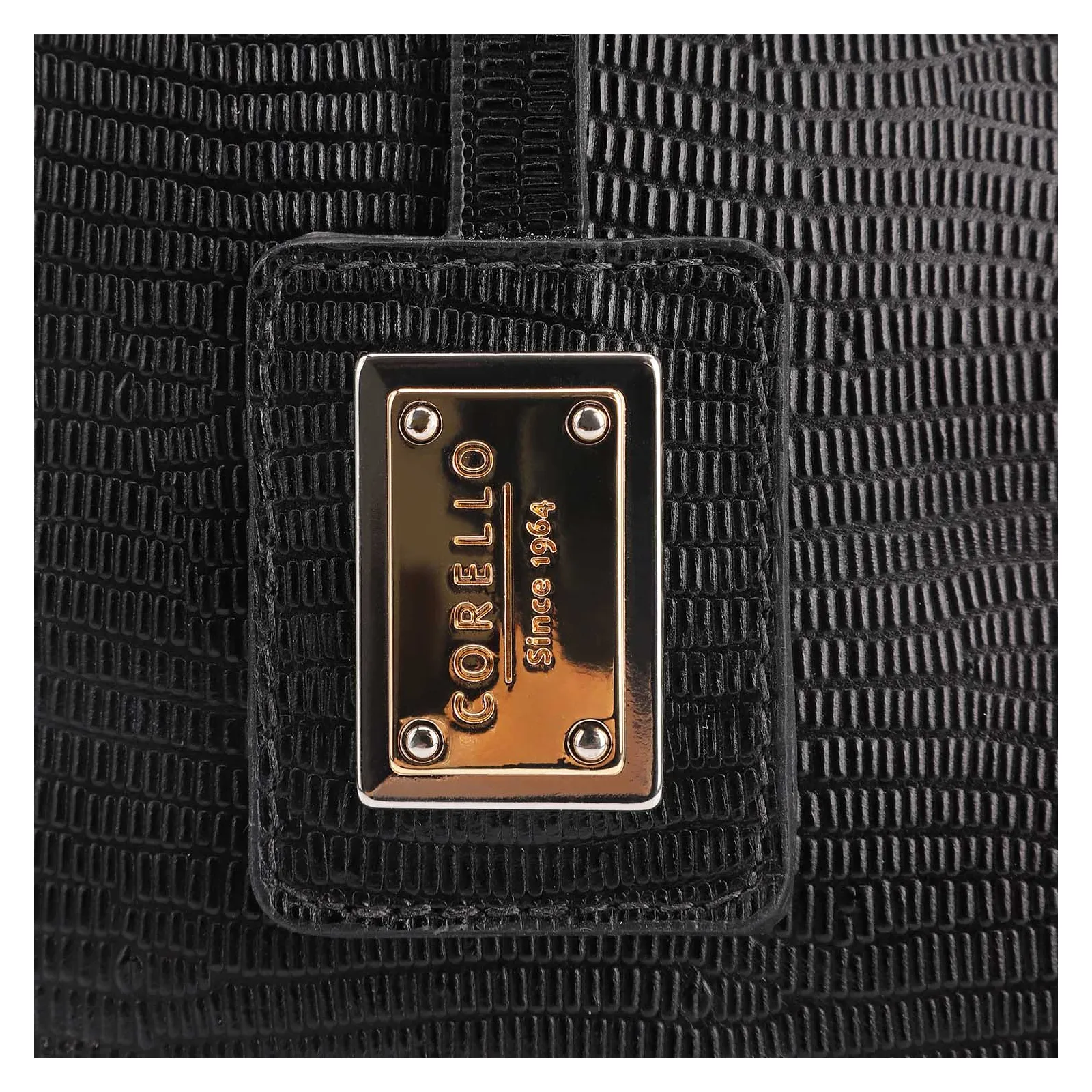 Bolsa Tote Couro Lezard Preto