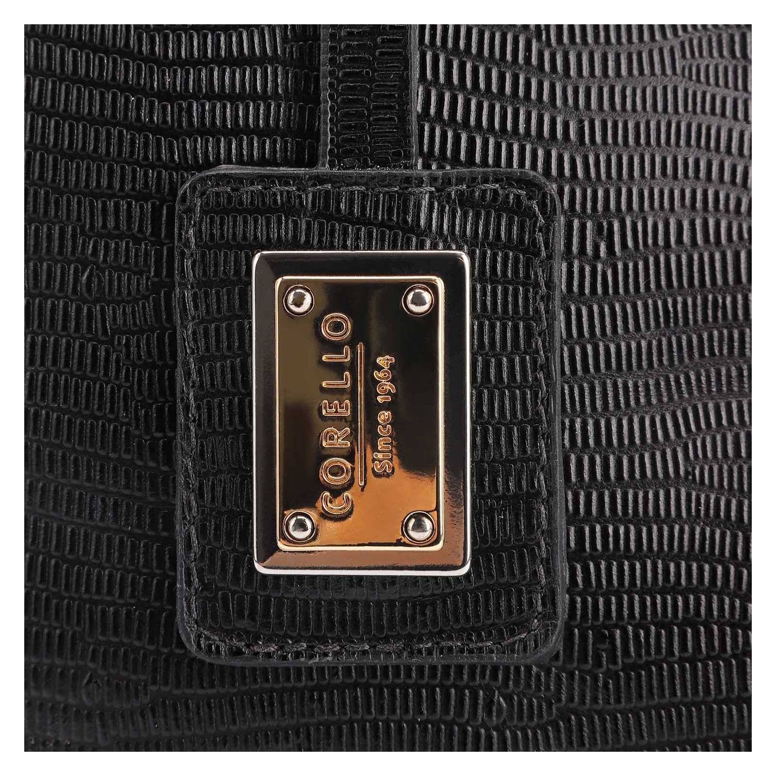 Bolsa Tote Couro Lezard Preto