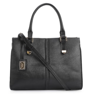 Couro Lezard Preto