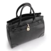 Bolsa Tote Couro Lezard Preto/Couro Preto - imagem 4