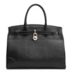 Bolsa Tote Couro Lezard Preto/Couro Preto - imagem 1