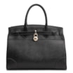 Bolsa Tote Couro Lezard Preto/Couro Preto - imagem 1