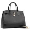 Bolsa Tote Couro Lezard Preto/Couro Preto - imagem 2