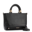 Bolsa Tote Couro Lezard Preto/Couro Preto - imagem 2