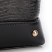 Bolsa Tote Couro Lezard Preto/Couro Preto - imagem 7