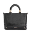 Bolsa Tote Couro Lezard Preto/Couro Preto - imagem 1