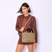 Bolsa Tote Couro Lezard Verde/Couro Verde - imagem 2