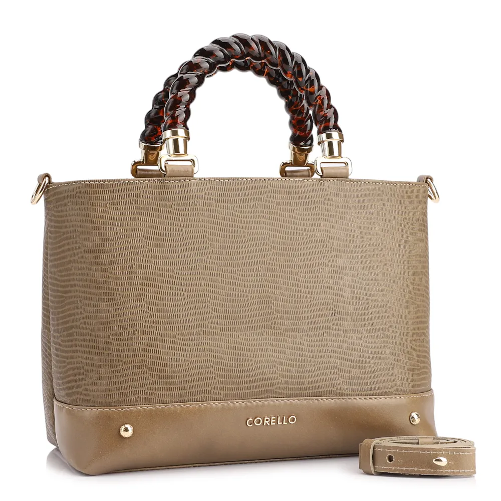 Bolsa Tote Couro Lezard Verde/Couro Verde - imagem 3