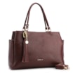 Bolsa Tote Couro Lezard Vinho/Couro Vinho Bolso Lateral - imagem 2