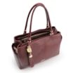 Bolsa Tote Couro Lezard Vinho/Couro Vinho Bolso Lateral - imagem 4