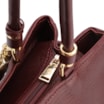 Bolsa Tote Couro Lezard Vinho/Couro Vinho Bolso Lateral - imagem 5