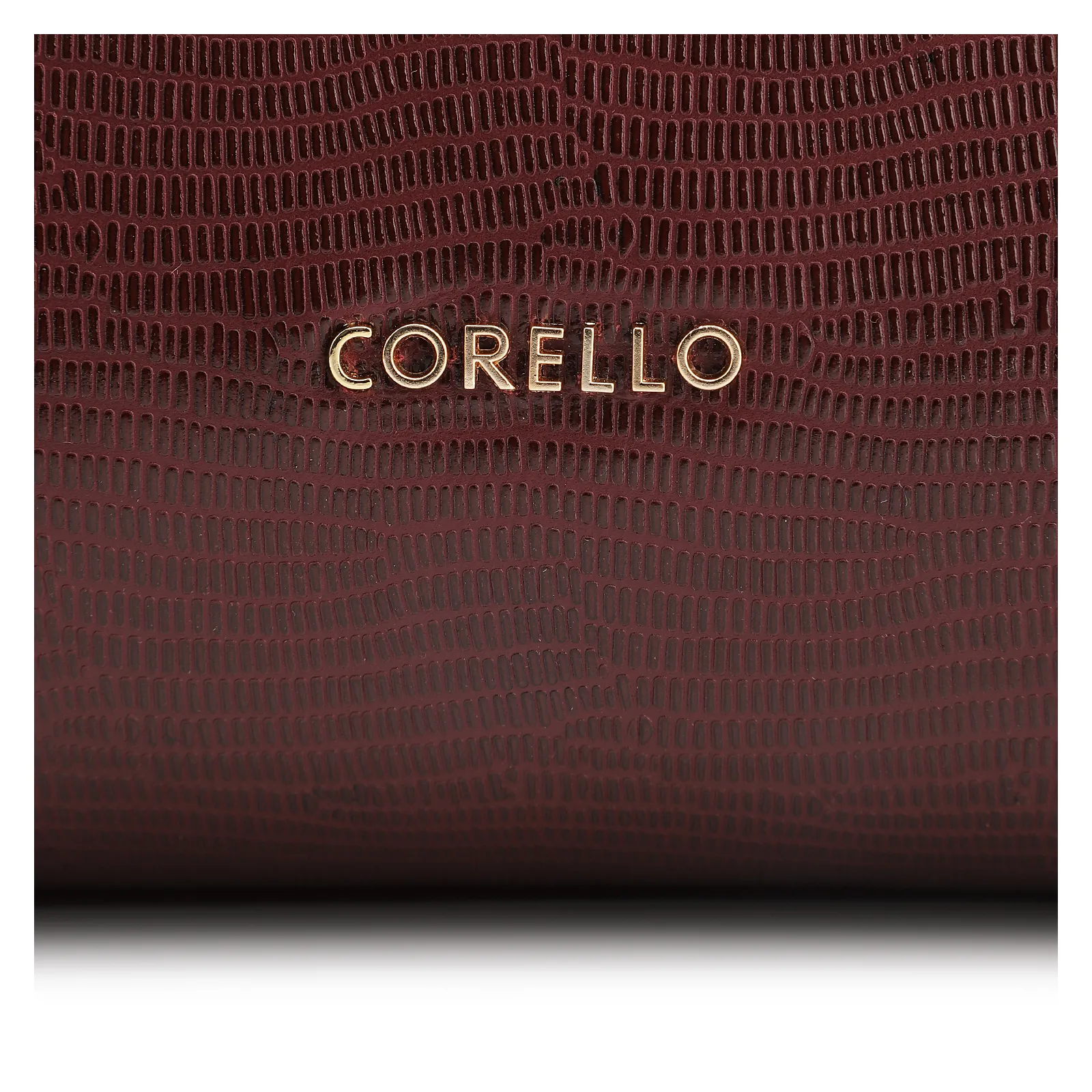 Bolsa Tote Couro Lezard Vinho/Couro Vinho Bolso Lateral
