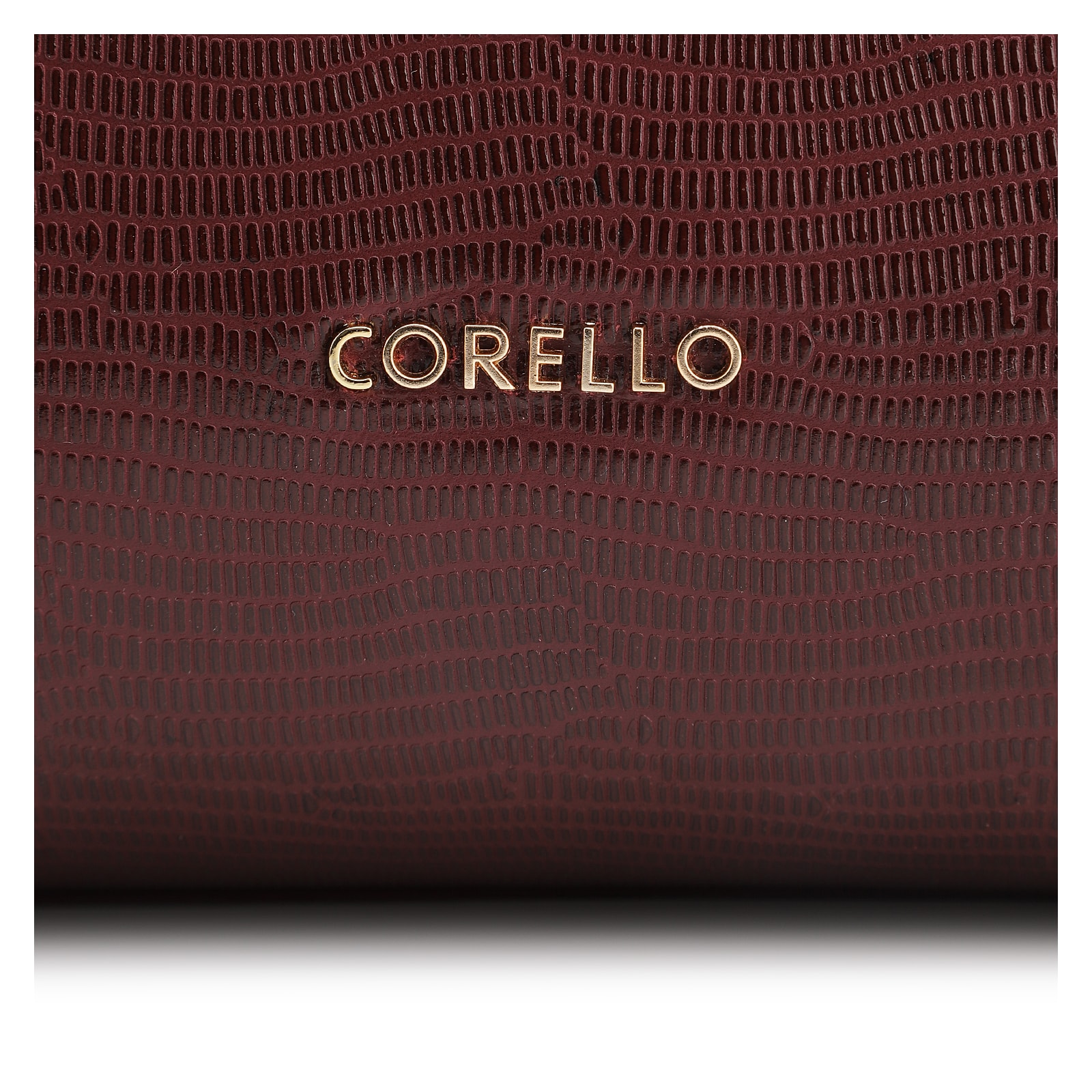 Bolsa Tote Couro Lezard Vinho/Couro Vinho Bolso Lateral