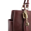 Bolsa Tote Couro Lezard Vinho/Couro Vinho Bolso Lateral - imagem 7