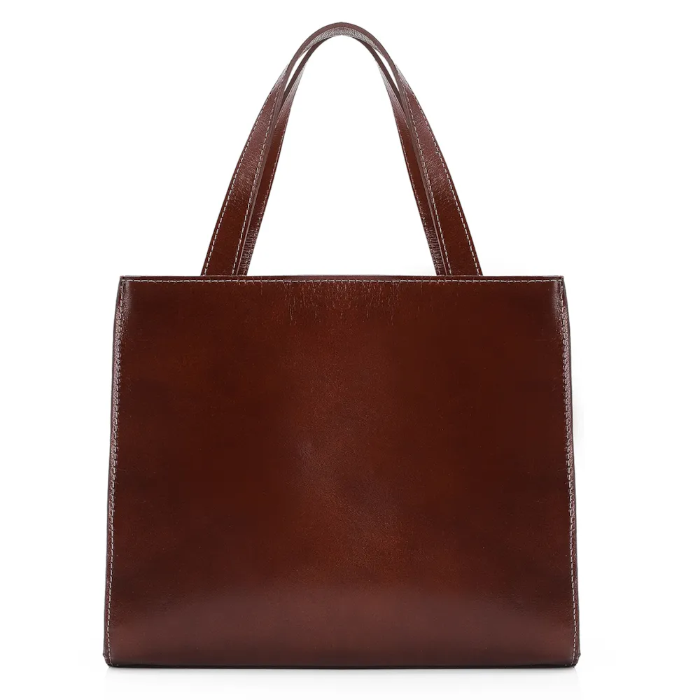 Bolsa Tote Couro Marrom - imagem 3