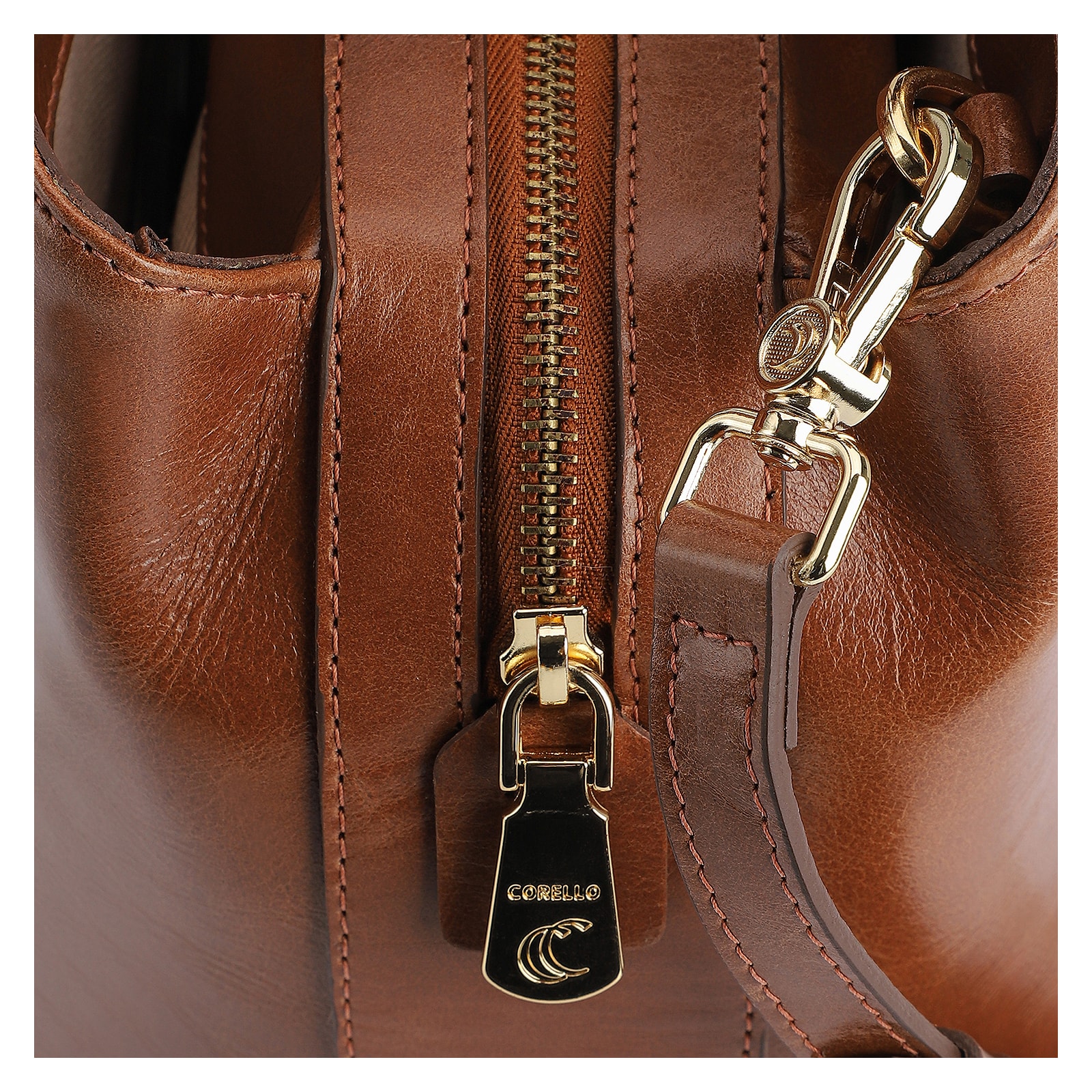 Bolsa Tote Couro Marrom