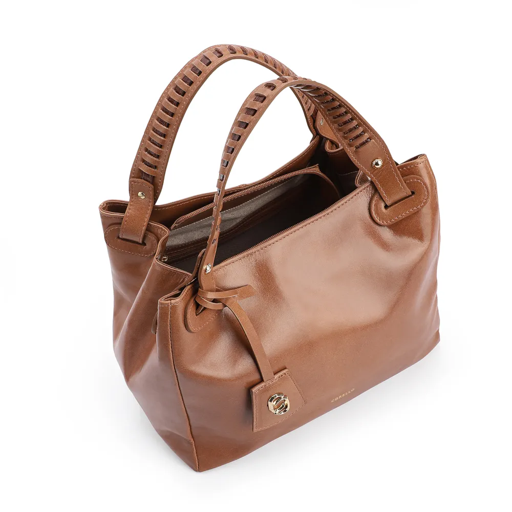 Bolsa Tote Couro Marrom - imagem 4