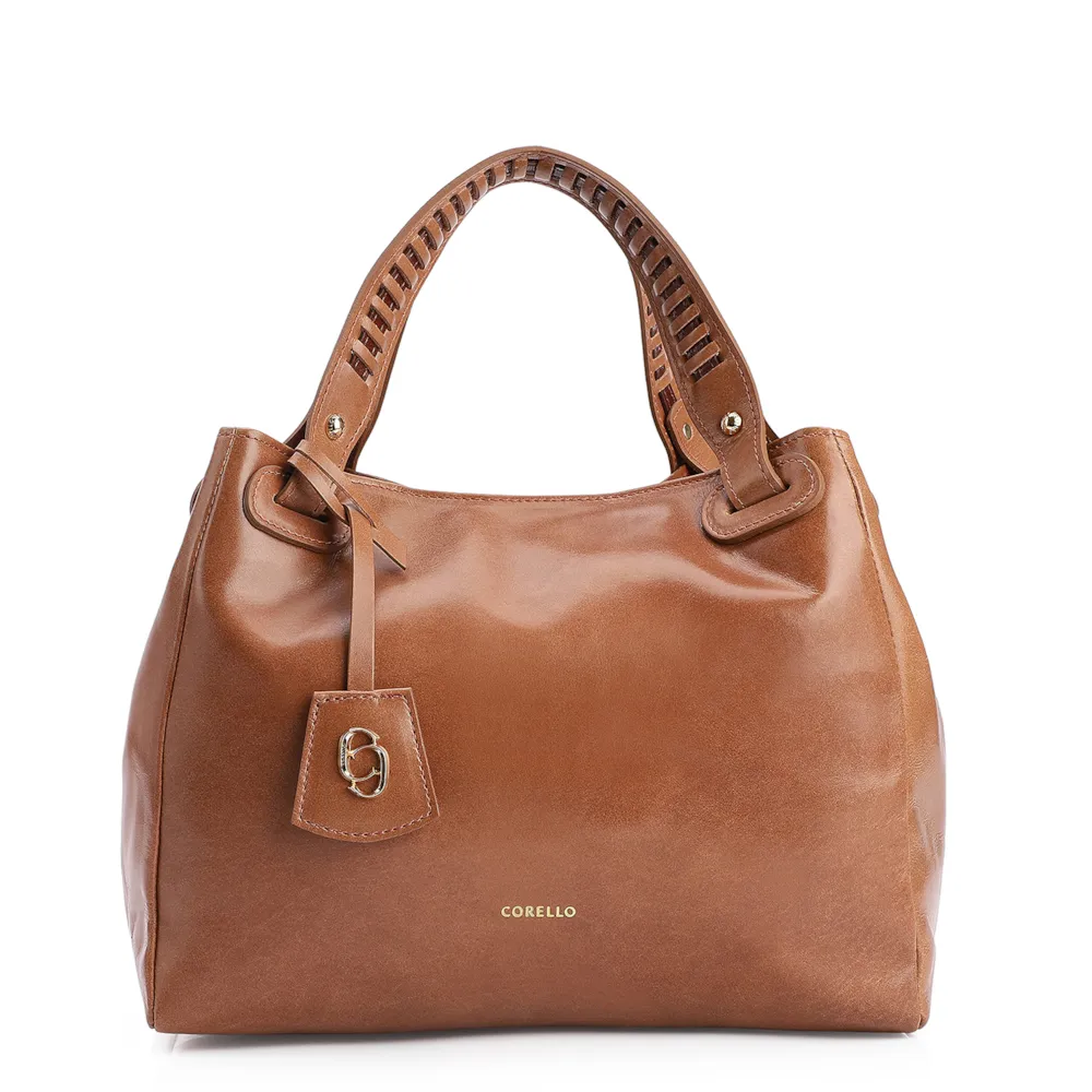 Bolsa Tote Couro Marrom