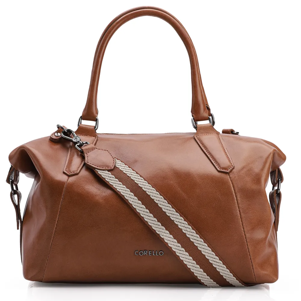 Bolsa Tote Couro Marrom