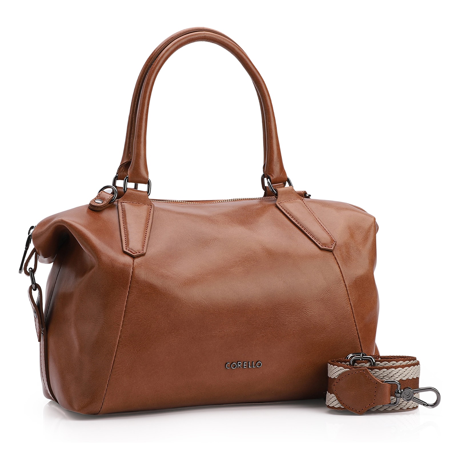 Bolsa Tote Couro Marrom