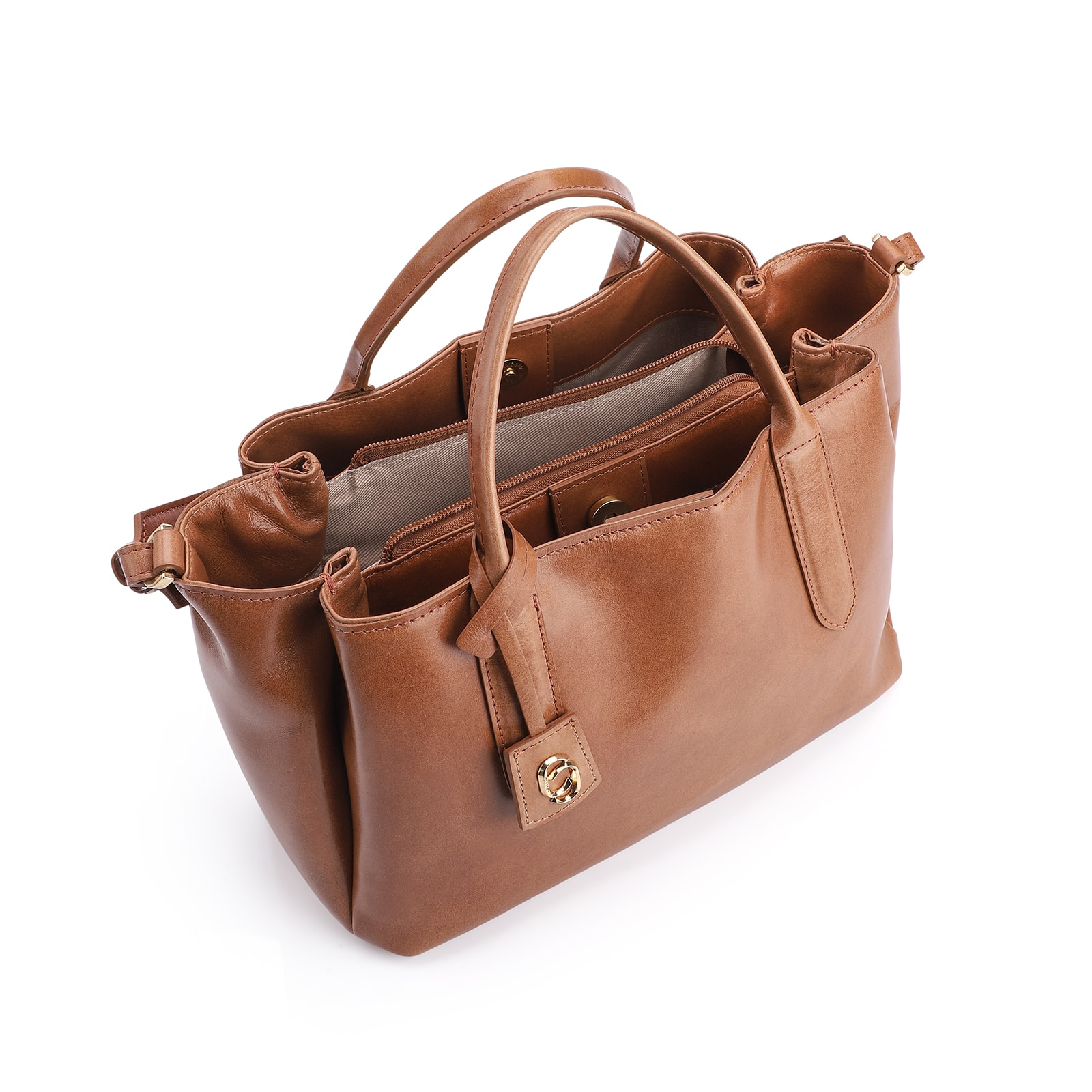 Bolsa Tote Couro Marrom