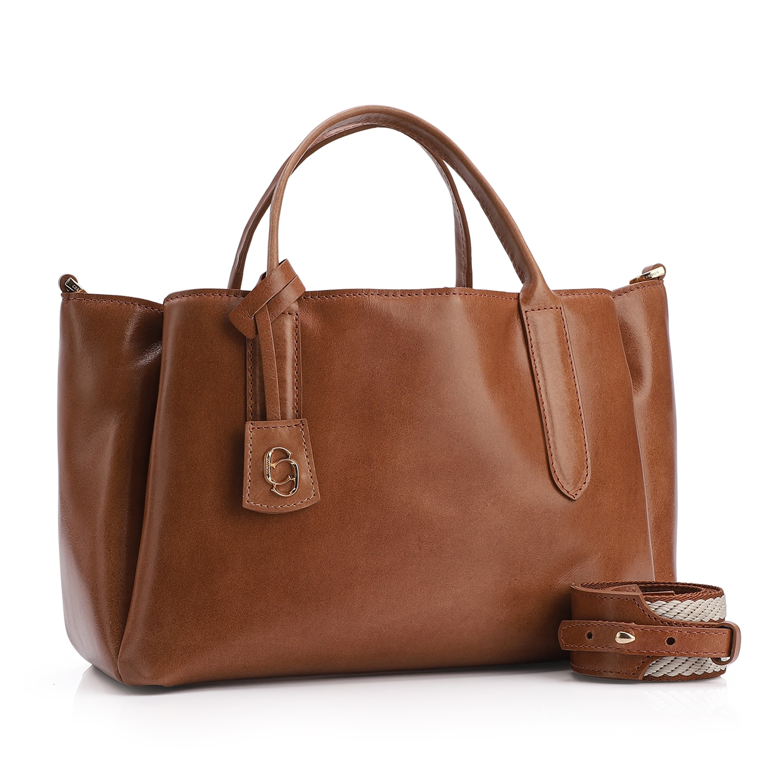 Bolsa Tote Couro Marrom