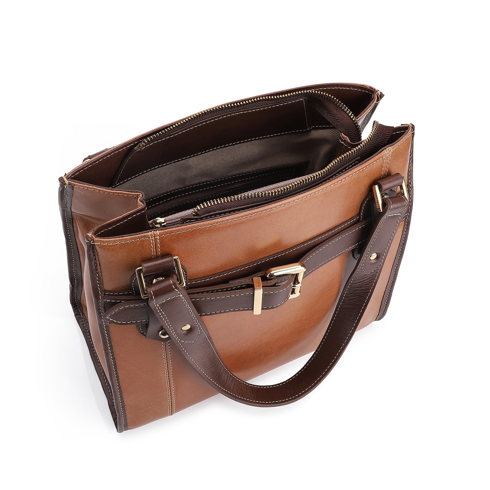 Bolsa Tote Couro Marrom