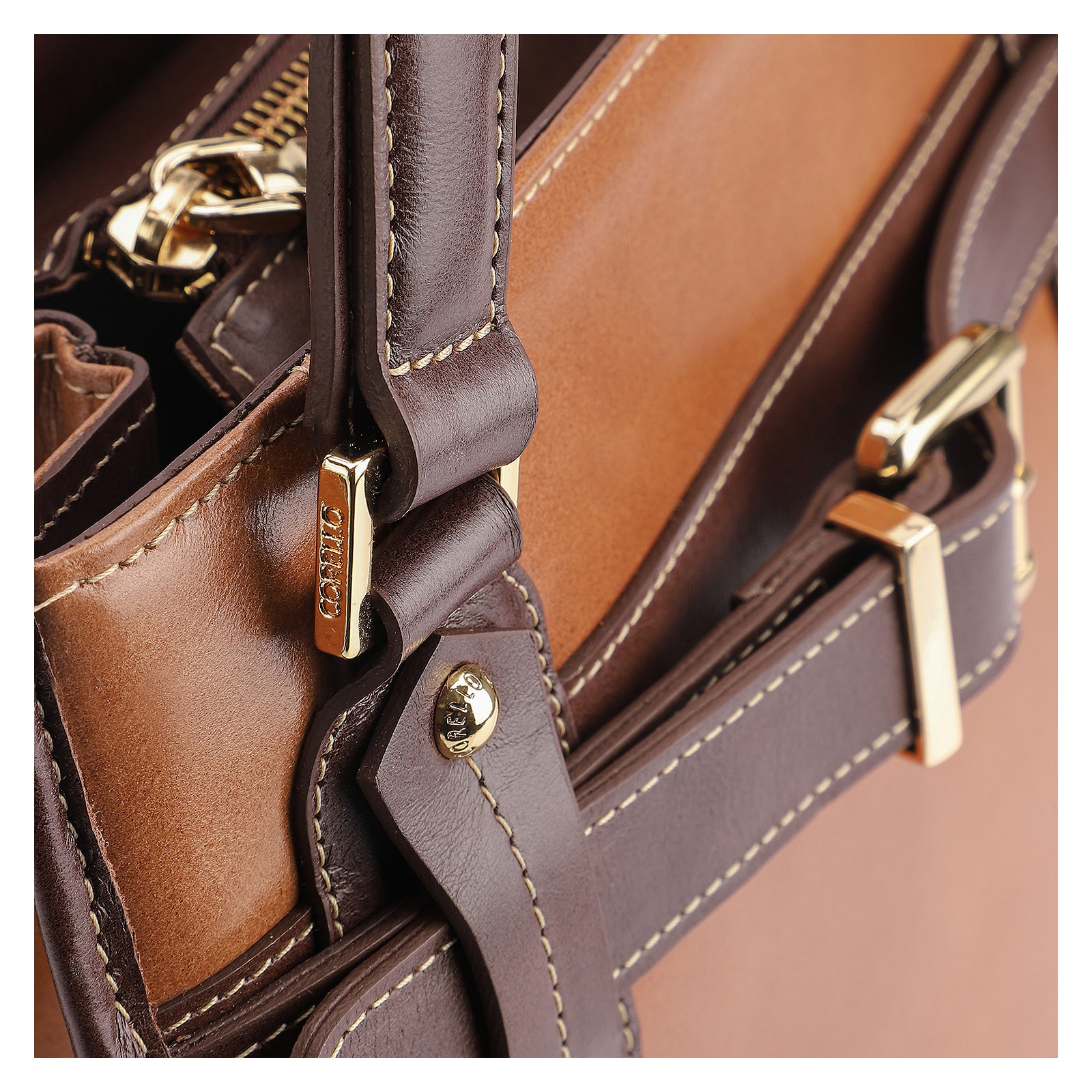 Bolsa Tote Couro Marrom