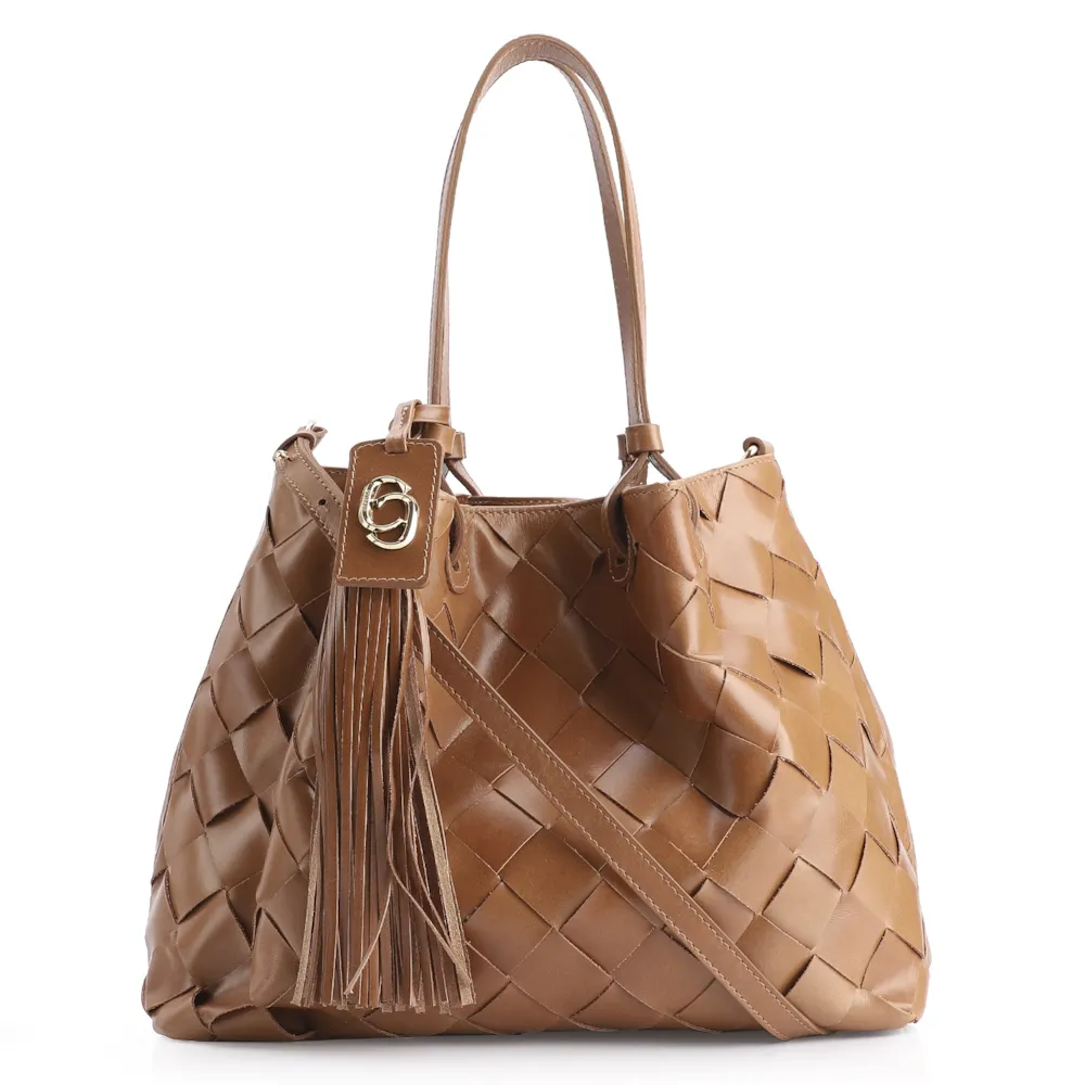 Bolsa Tote Couro Marrom