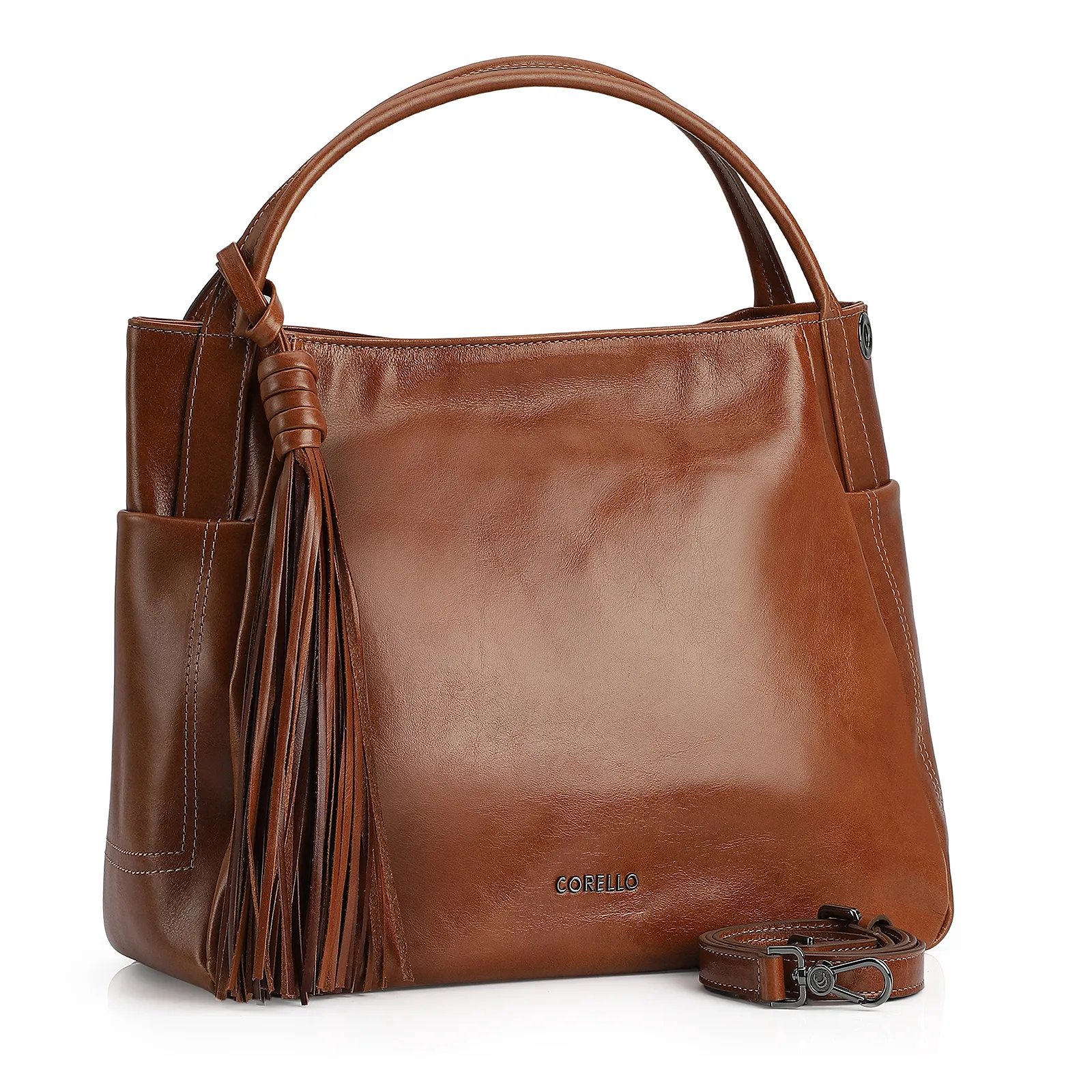 Bolsa Tote Couro Marrom