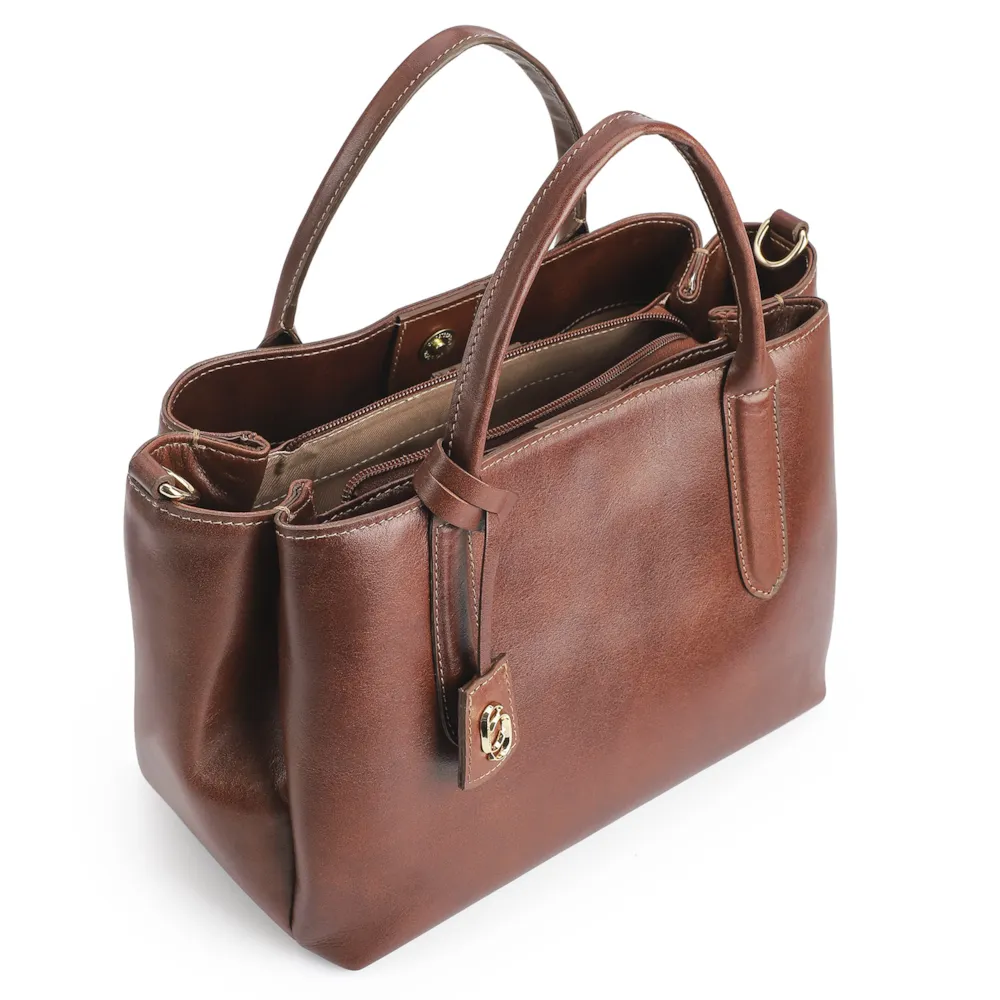Bolsa Tote Couro Marrom - imagem 4