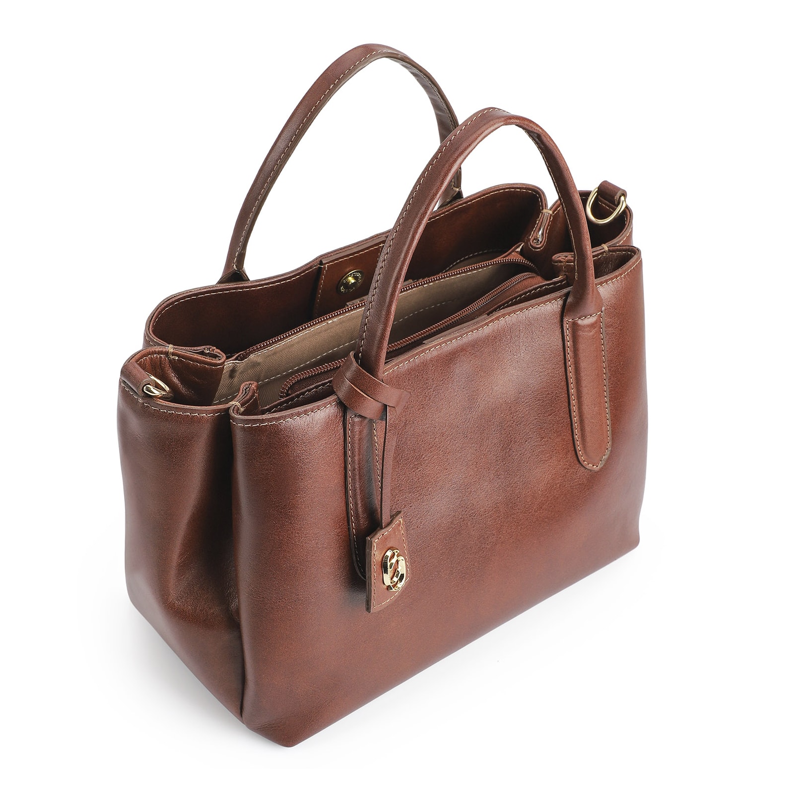 Bolsa Tote Couro Marrom