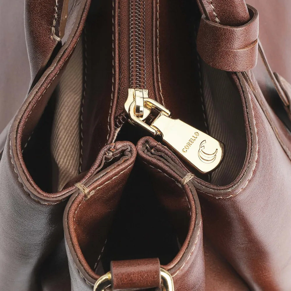 Bolsa Tote Couro Marrom - imagem 5