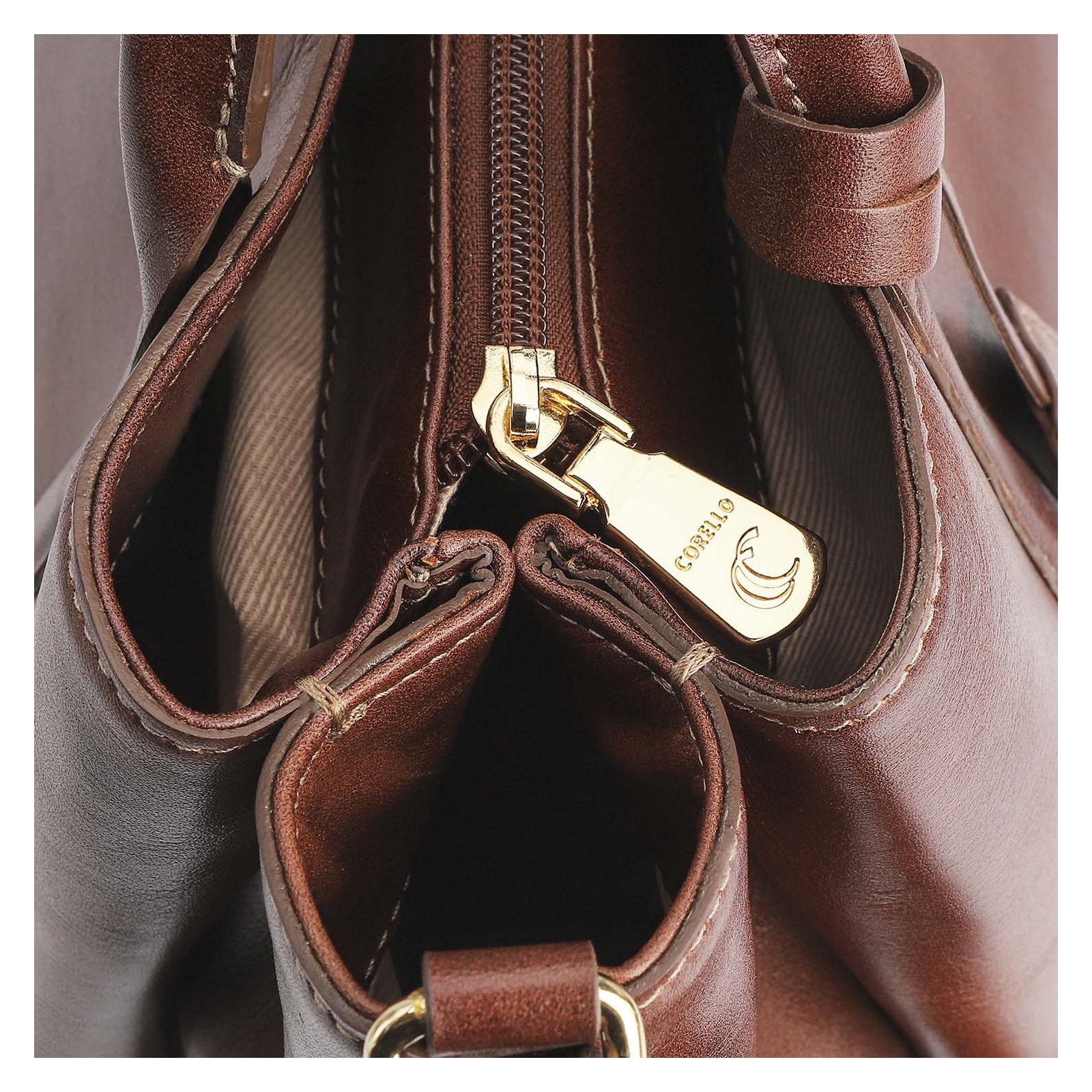 Bolsa Tote Couro Marrom