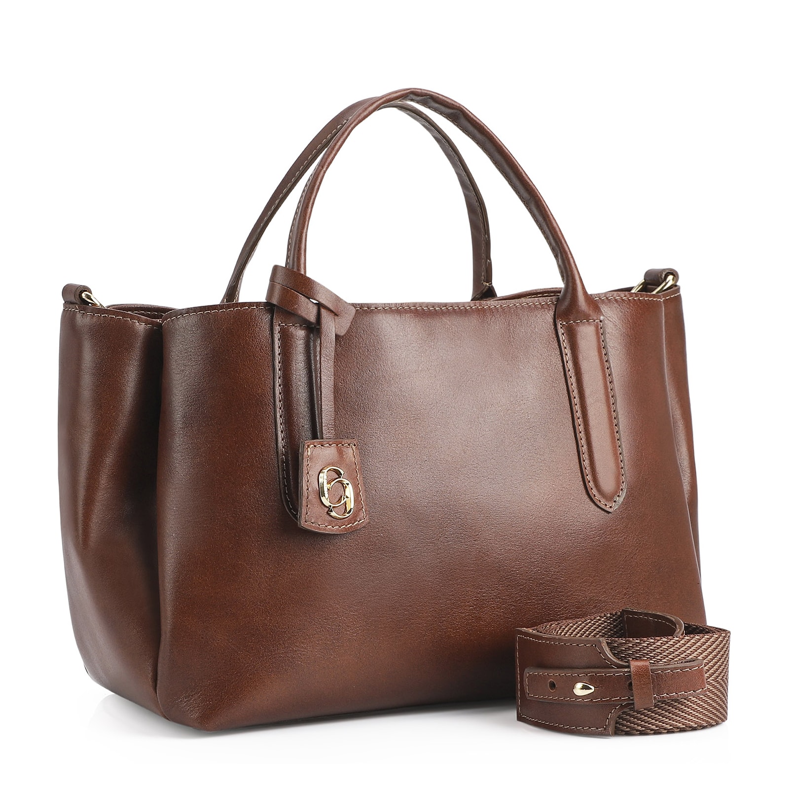 Bolsa Tote Couro Marrom