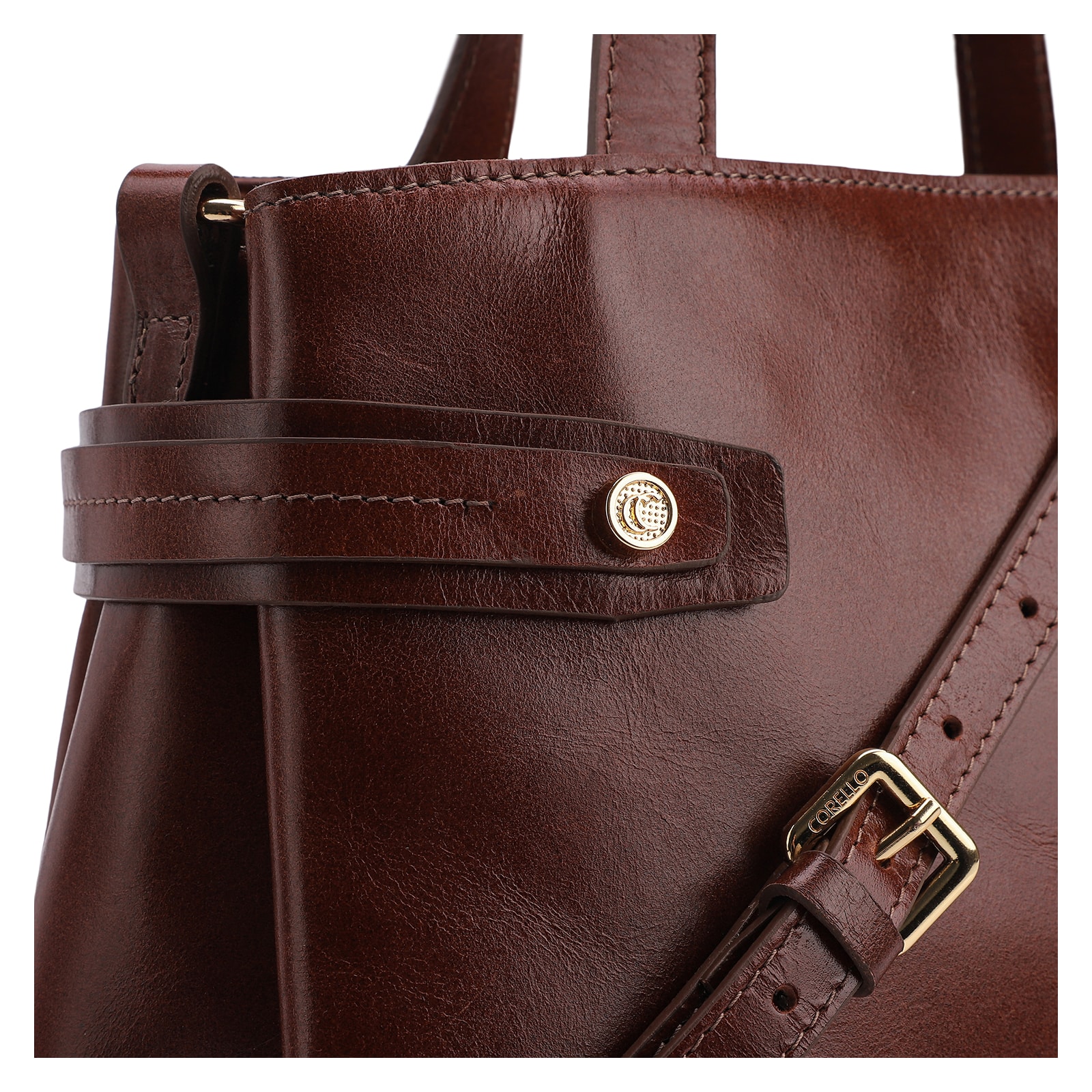 Bolsa Tote Couro Marrom